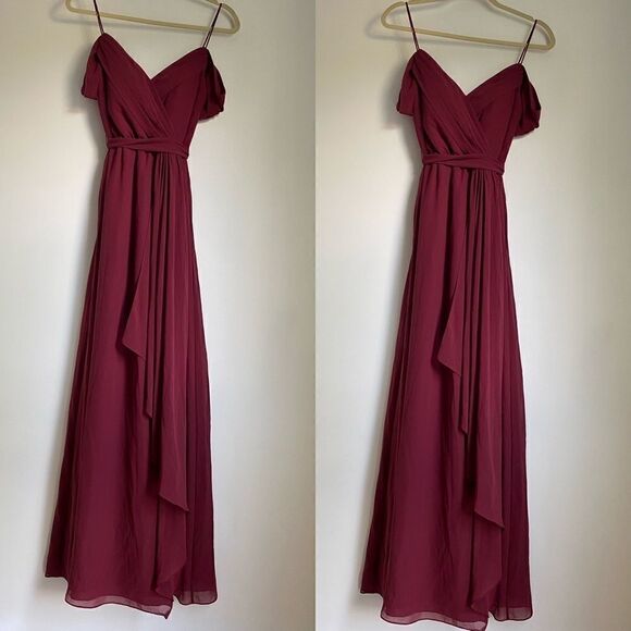 💯 WATTERS AND WATTERS Kane Dress in Marsala - Picture 5 of 9